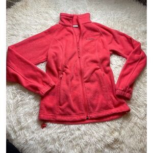 Columbia Womens Fleece Full Zip Jacket Pink Small